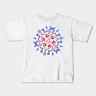 Doted mandala fire ice Kids T-Shirt